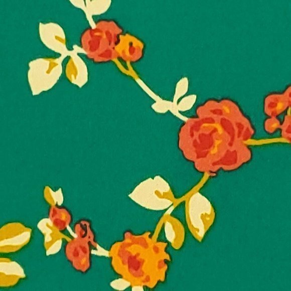 LuLaRoe Julia Sheath Pencil‎ Dress Green Orange Yellow Floral Stretch XS - Picture 10 of 11